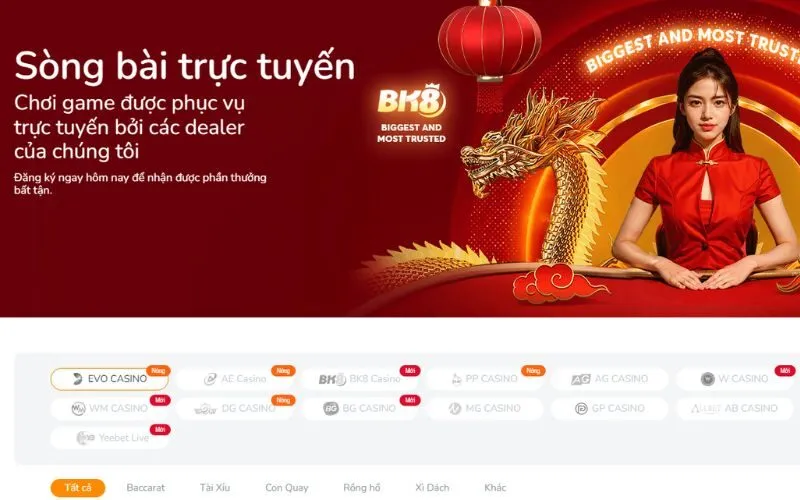 Sảnh Cược Casino BK88 Chinh Phục Mọi Bet Thủ Tại Việt Nam